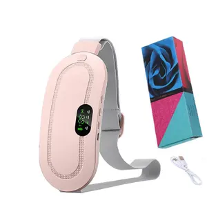 Portable Menstrual Heating Pad, Cordless & Rechargeable, 3 Heat Levels, 4 Massage Modes, Period Pain Relief Device for Women