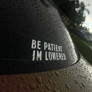 BE PATIENT IM LOWERED Decal for Cars and more