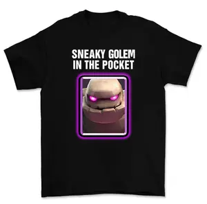 Sneaky Golem T-Shirt Featuring Clash Royal In The Pocket Gaming Inspired Artwork