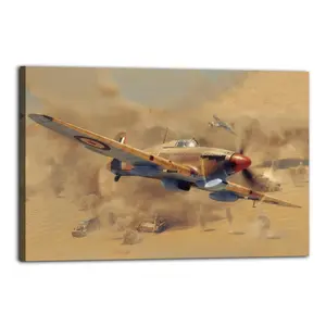 Military Fighter Poster for WW II Hawker Typhoon Poster Decorative Painting Canvas Wall Art Picture Print Modern Family Bedroom Decor