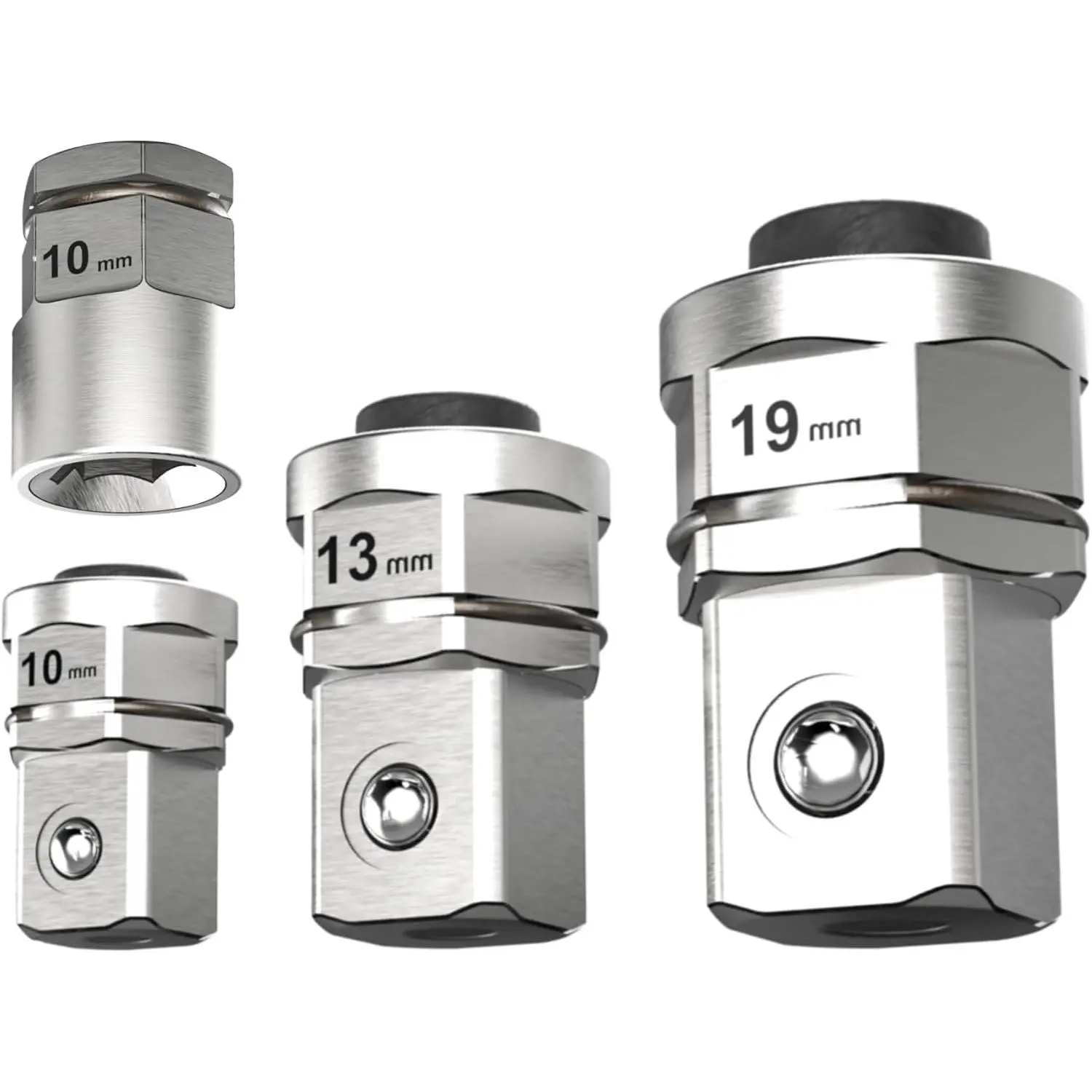 socket wrench adapters, Ratcheting Wrench to Square Drive Adapter Set