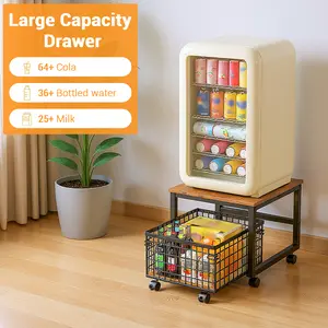 Gaomon-Household Mobile Fridge Stand, Easy Move & Fixed Placement, Multi-purpose Fridge Storage Cart, 54x50x45.7cm Large Capacity Design, for Home Dorm Use