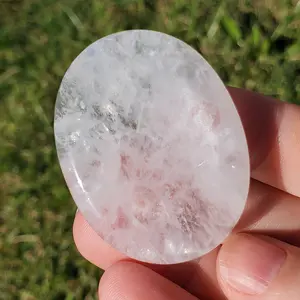 Clear Quartz Beautiful Worry Pocket Stone Crystals Mineral Stones Natural BONUS Information Card Metaphysical Gifts