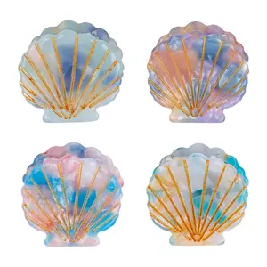 4Pack  Hair Accessories for Women - Blue Mini Starfish Seashell  Whale Clips, Cute  Hair Clips for Girls