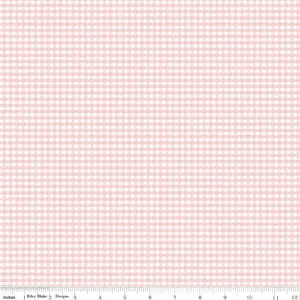 Fabric Riley Blake Basics Baby Pink 1/8" Ginghams by the Quarter Yard C440-75-BABYPINK