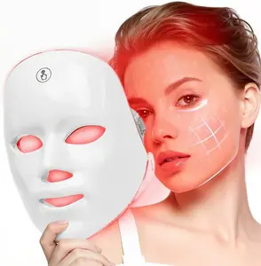 7 Color LED Light Face Mask, Photon Skin Rejuvenation For Daily Care, Cordless, Rechargeable, Ideal Gift For Women, Summer Gift Skincare Facial