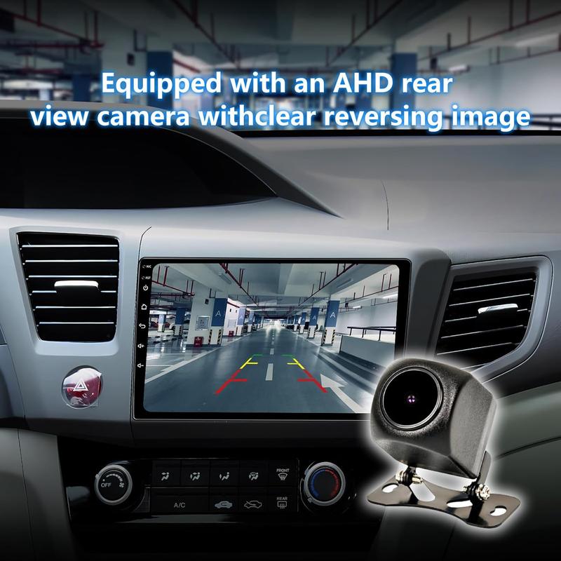 BINIZE Android 13 Car Stereo Compatible with Honda Civic 2012 2013 2014 2015, 9 Inch Head Unit, Touch Screen, Wireless CarPlay& Android Auto, GPS, WiFi, Backup Camera