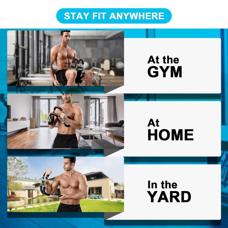 Arm Trainer, 60-110lb Adjustable Chest Workout Equipment, Arm Trainer, Arm Strength Trainer, Portable Power Twister Bar,Portable Spring Resistance for Home Workout Equipment fitness