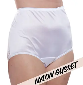 NYLON GUSSET Plain Jane/331 4 Pack: White