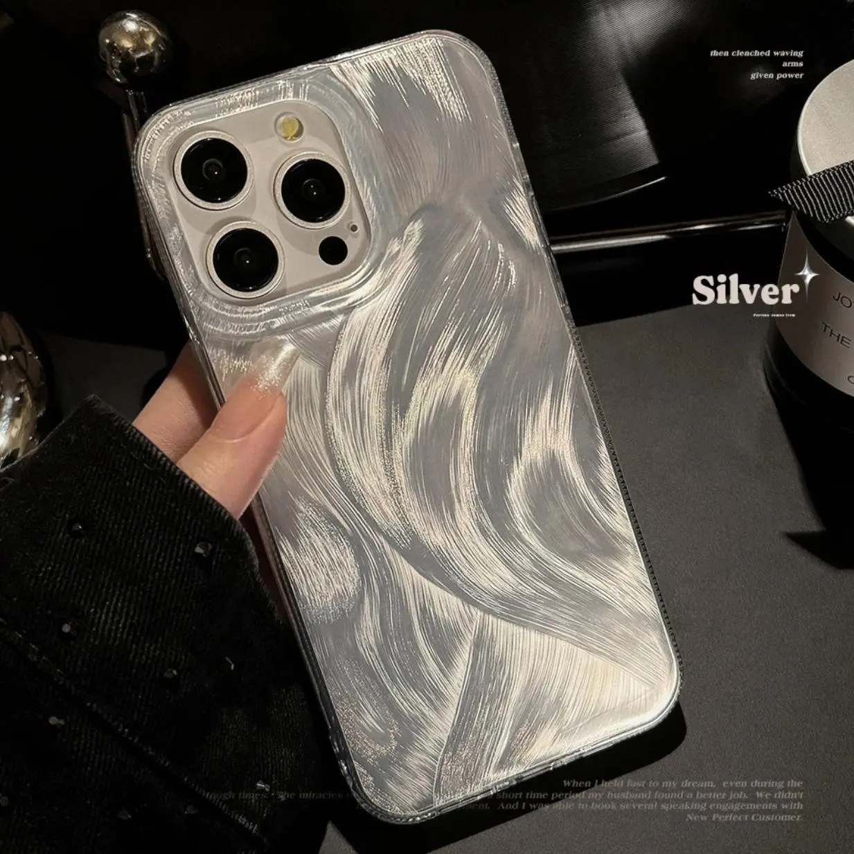 Quicksand Element Acrylic Phone Case, Anti-fall Phone Protector Cover, Shockproof Phone Protective Case Compatible with iPhone17 16 15 14 13 12 11 Series, Cellphone, Smartphone