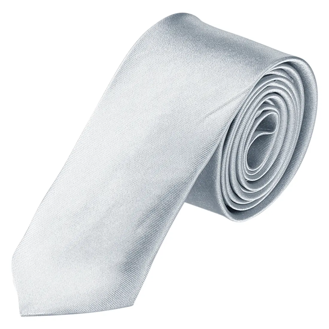 INSPIRE CHIC Men's Skinny Ties Satin Solid Color Self-tied Necktie for Wedding Business