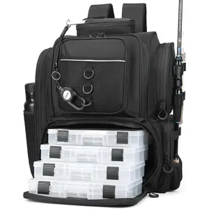 Fishing Backpack,Tackle Bag,with Tackle Boxes. Large Fishing Bag, Strong Materials