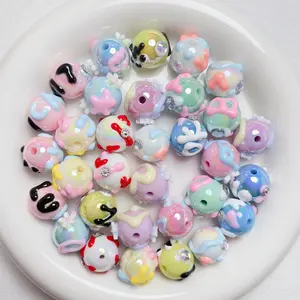 Colored candy hand-painted acrylic beads handmade diy accessories for DIY Making