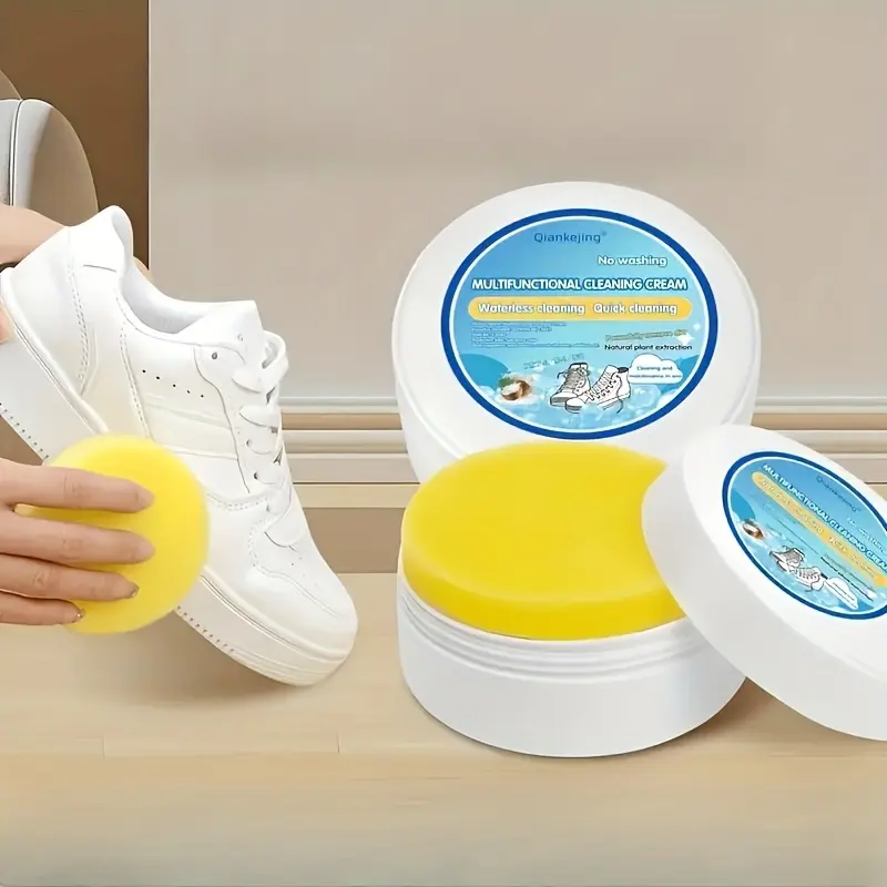Sneaker Cleaning Paste, Whitening Stain Removal, Sneaker Stain Remover, Waterless Cleaner for Shoes, Tennis Shoe Cleaner, Faux Leather, Car Interior, Sofa, Women's Bags, Shoes Cleaning Agent