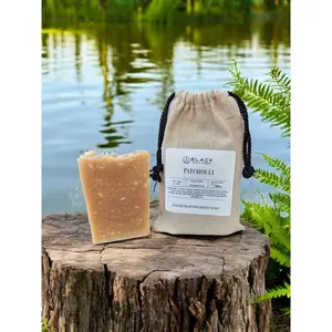 Patchouli - Face & Body Soap - Long Lasting - Cleansing Soap with Scent - Packaged in Natural Bag