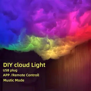 16ft DIY Lightning Bolt USB-Powered LED LightsCloud lamp - Multicolor & White, Perfect for Holiday Decorations-78
