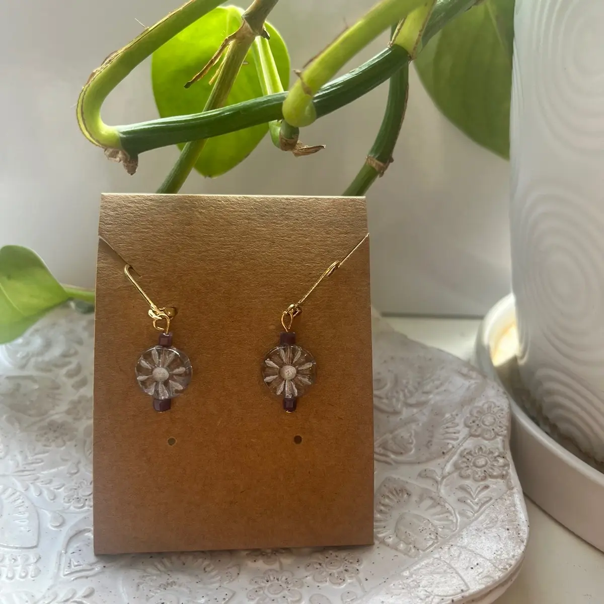 Beaded Glass Earrings