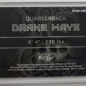 Qb1 on the clock Drake Maye rookie 1 of 1 autographed card 1/1
