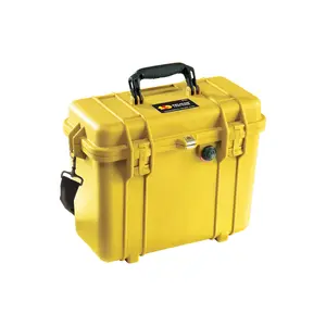 Pelican 1430 Case with Padded Office Divider Set, Lid Organizer, & Strap Kit, Yellow