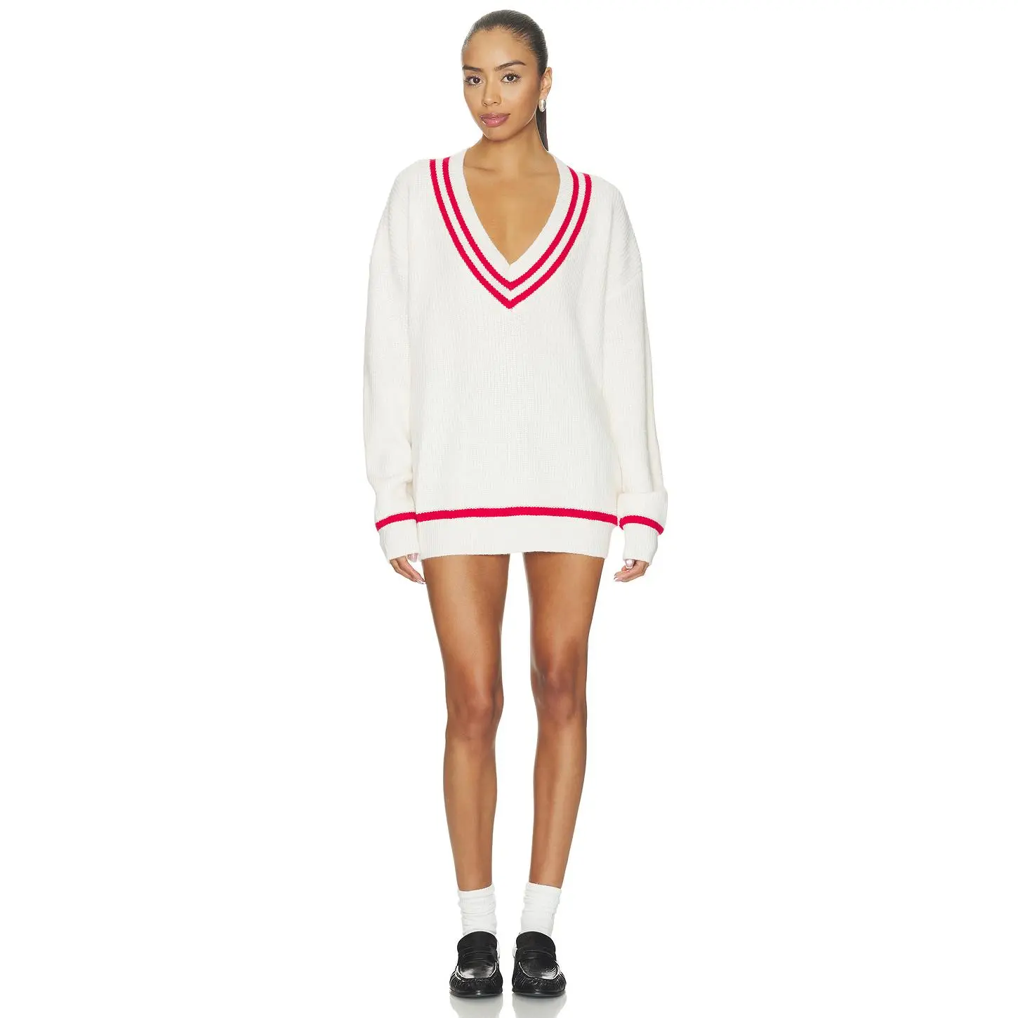 ALL THE WAYS Varley Varsity Sweater in Cream ALL THE WAYS Varley Varsity Sweater in Cream