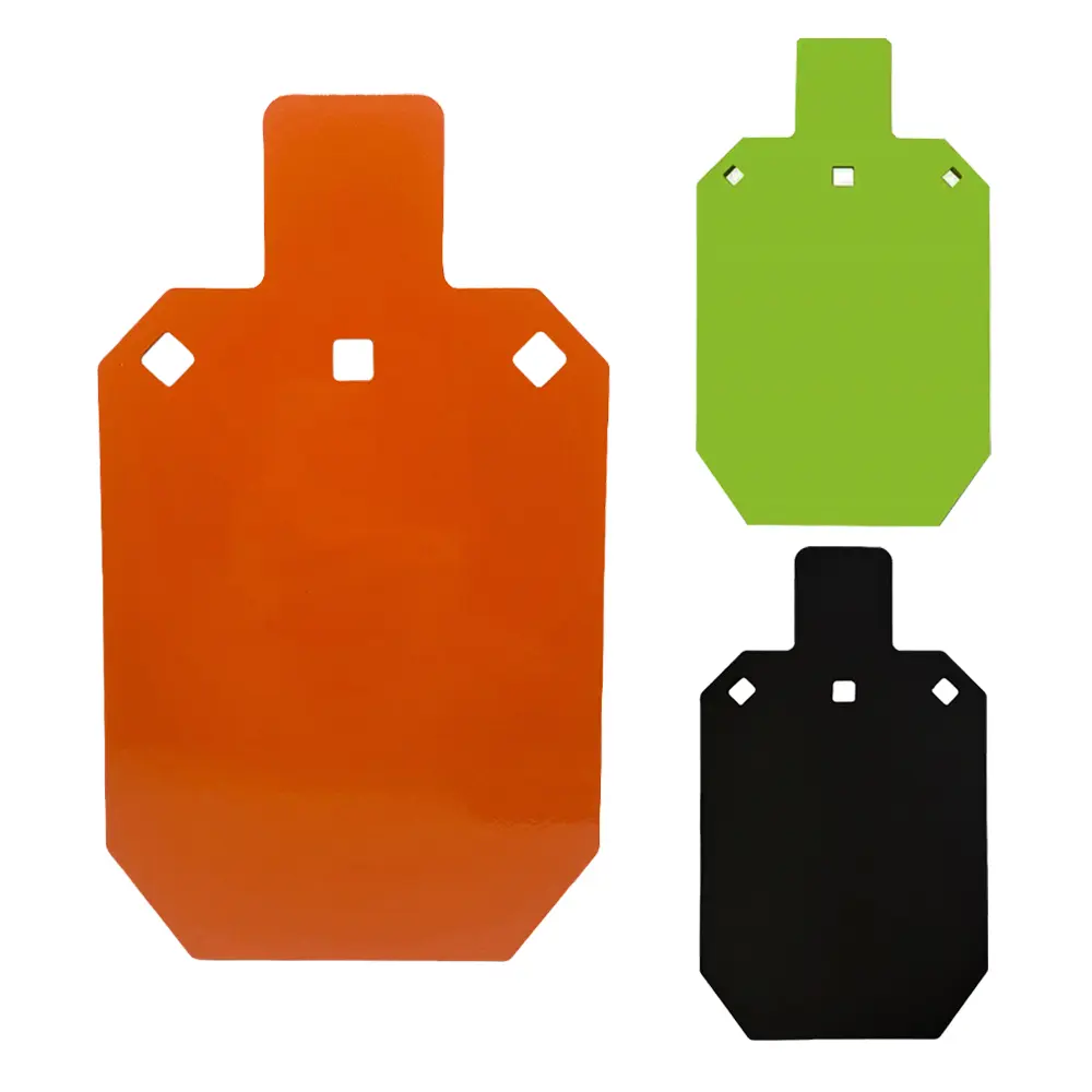 AR500 Torso Target Board with Hooks, 7x12 Inches, Colors Orange, Green and Black Available, Durable Sport Training Shooting Practice Tool, Gear
