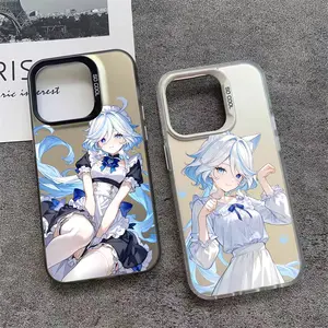 Genshin Impact Lovely Furina Phone Case For IPhone 17 16 15 14 13 12 11 Pro Max Plus Color Shockproof Back Silver Cover