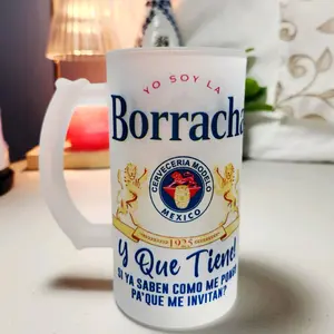 La Borracha- Frosted Glass 16oz Drinkware