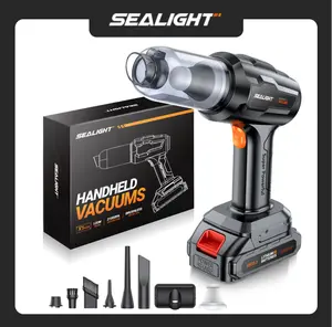 SEALIGHT Handheld Car Vacuum, 21000Pa/12000Pa High Power Suction Vacuum, 4 in 1 Air Duster and Vacuum Cleaner Cordless, Portable SnapGo Vacuum Cleaners for Car Interior, Home, Outdoor Cleaning, New Year Gift
