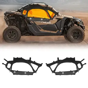 VEVOR Cab Enclosure Upper Doors, Compatible with Can-Am Maverick X3 2-Seater 2017-2025, Soft Upper Doors, Windproof Upgraded Zipper UTV Soft Side Window Kit, Work with Side Mirrors and Windshields