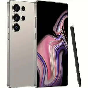 S25 Ultra Unlocked Smartphone - 8GB RAM + 256GB Storage, 17.27cm FHD+ Display, 13MP Front & 50MP Rear Camera, 6800mAh Battery, Dual SIM, GPS, Built-in Stylus, Earphones, Case & Screen Protector Included, Type-C Charging, Ideal Gift for Holi