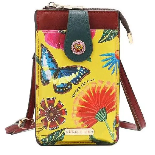 KIRA PHONE CASE CROSSBODY BUTTER FLOWER MUSTARD