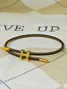 Fashionable Handmade Braided Bracelet, Adjustable Bracelet, Stainless Steel Jewelry for Women & Men, Trendy All-match & Exquisite Jewelry for Birthday Gift