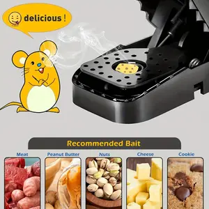 Reusable Humane Mouse Trap Set, Quick Kill Technology, Durable Plastic Snap Trap, Indoor Outdoor Pest Control, No Battery Needed, Trip Indicator
