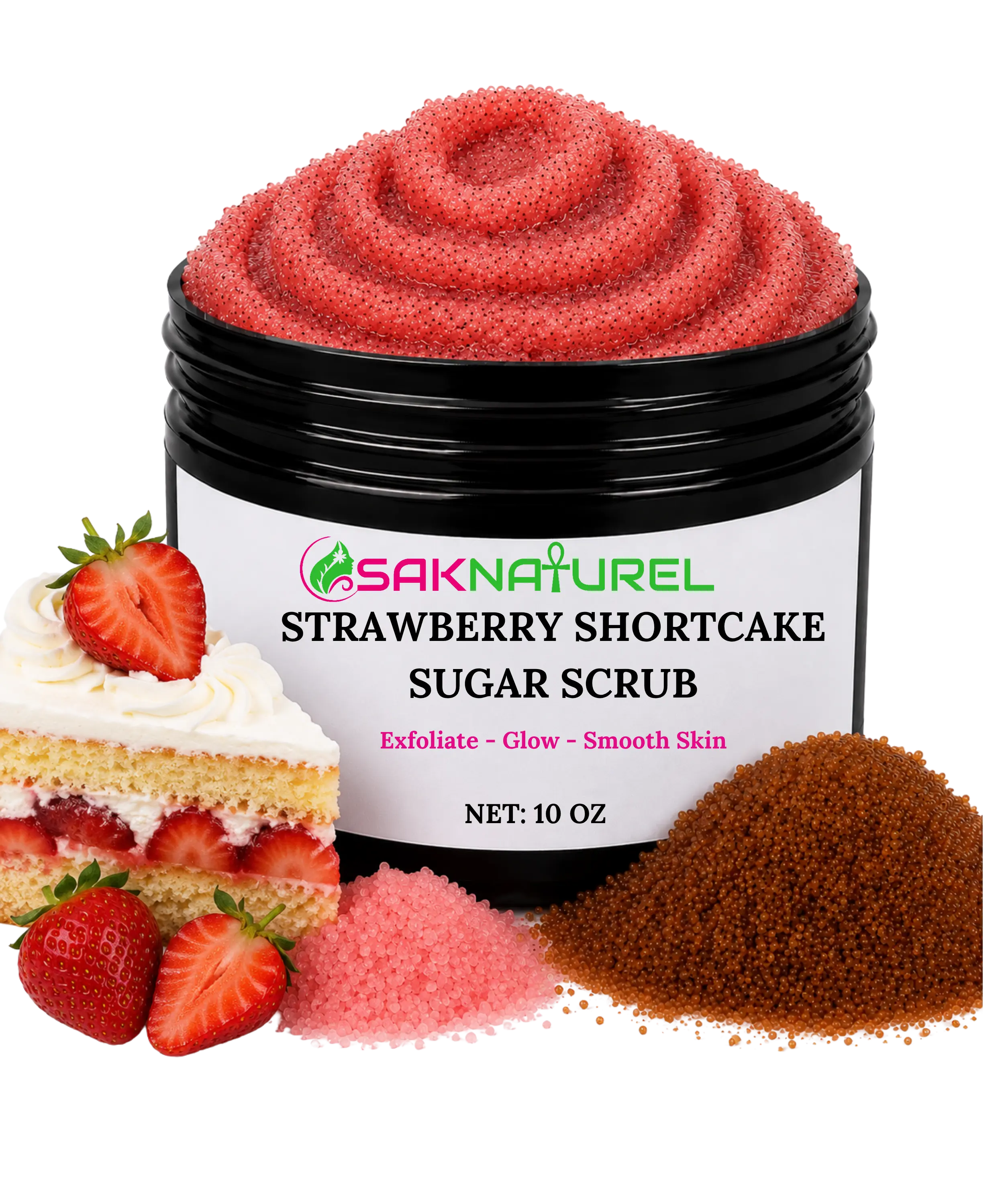 STRAWBERRY SHORTCAKE SUGAR SCRUB BODY SCRUB,  Brightening Sugar Scrub for glowing Skin, Body Scrubs & peels, body scrubs, sugar scrubs, Skin exfoliater, Skin Brightening, Carrot complexion, Asosi Papaya Carrot