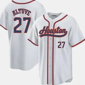 Mens Houston Baseball Stitched T-Shirt for Sports Fan, Baseball Jersey for Fans, Lightweight Sport Shirt, Casual Streetwear