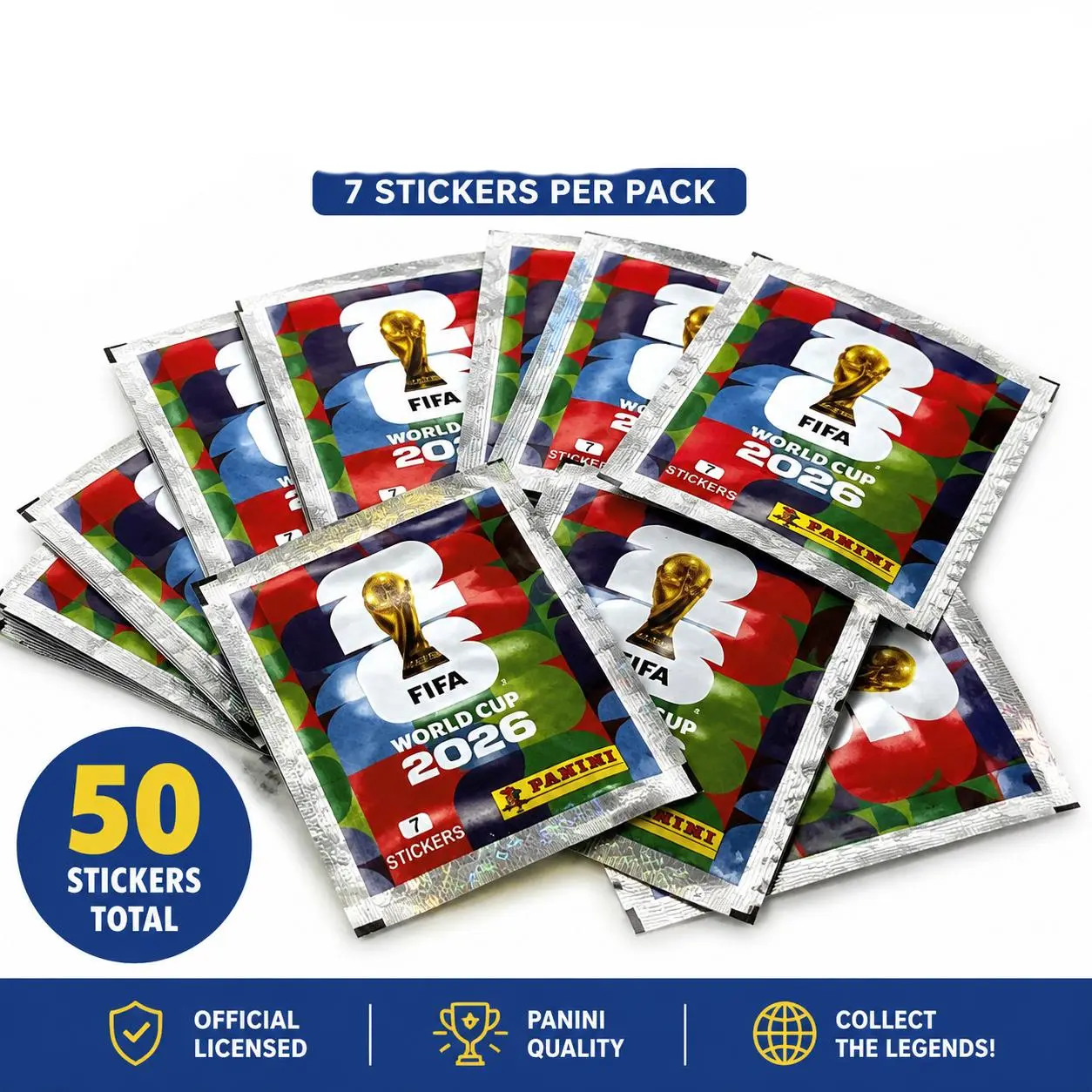 [International Edition]Official FootBoll Star Stickers.7 stickers per pack