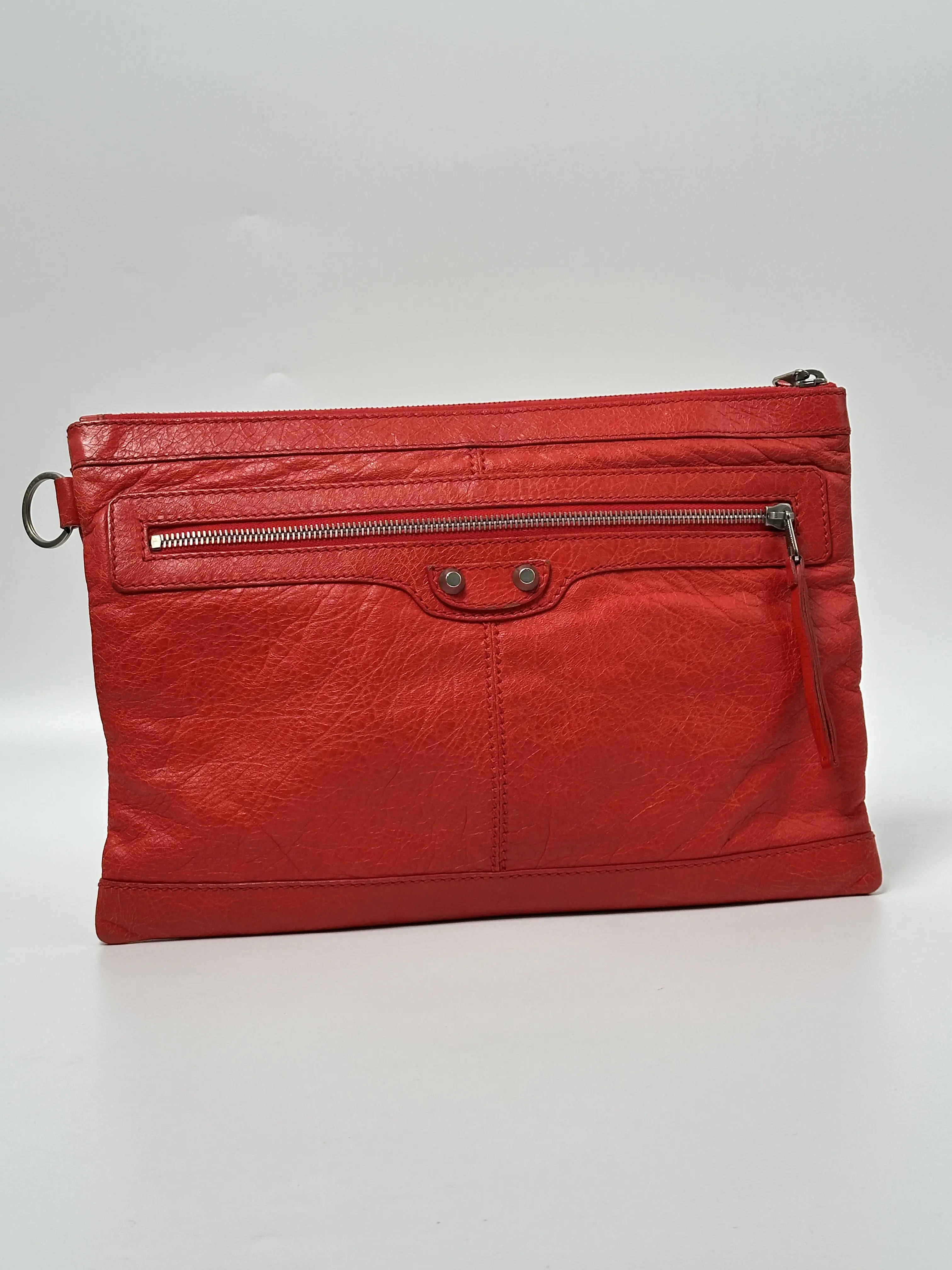 Pre-owned Balenciaga LEATHER Clutches & Wristlets Red Classic Clutch Bag JD920BB