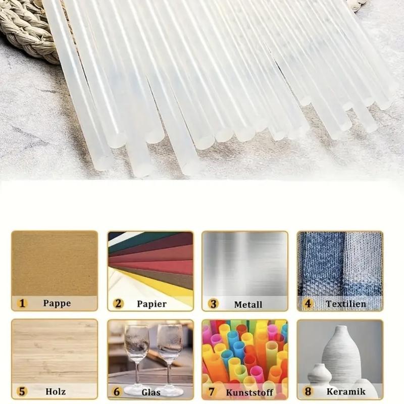 High-Strength Hot Melt Glue Stick 7mm, Strong Adhesion, Strong Adhesive for Paper Wood Plastic Glass Ceramic, Perfect for DIY Crafts