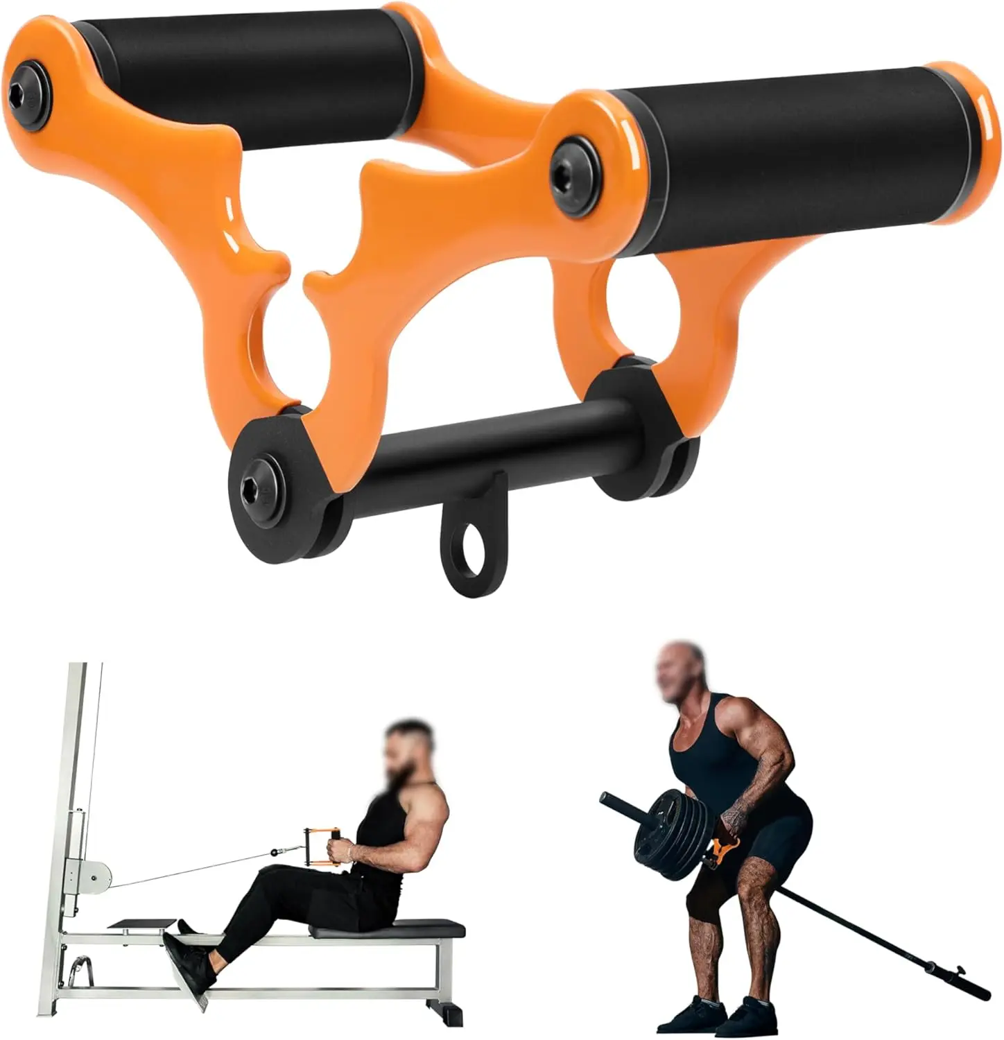 V Bar Landmine Attachment T Bar Handle for Barbell BarsFoldable V Bar Row Handle Double D Row Handle with Rubber Coating T-Row Attachment for Strength  Bars