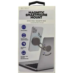 Bytech Magnetic Smartphone Mount Adjustable Phone Holder for Laptop Monitor Universal Compatible with Detachable Base
