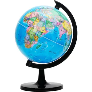 8" World Globe - Political Map Educational Self Assembled School Globe