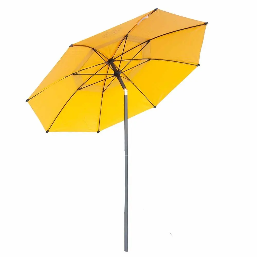 Black Stallion UB100 Industrial Flame-Resistant Umbrella 6'8" Wide w/ 7' 6" Pole