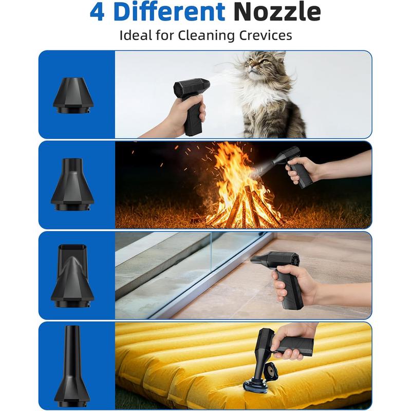 Electric Compressed Air Duster, Electric Air Duster Super Power 110000RPM, 3-Gear Adjustable Mini Duster Blower with Fast Charging, Cordless Air Blower for Computer, Keyboard, Car Cleaning, Houses, Outdoor, Christmas Gift, Gift for Women and Men