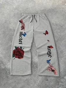 Trendy Street Style Drawstring Sweatpants, Casual Streetwear Trousers, Comfortable Fit for Daily Wear, Versatile Fashion Pants for All Occasions