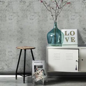 Vintage Cement Texture Wallpaper, Self-Adhesive and Washable Design, Ideal Cafe/dining/house Decor Choice, Easy Installation