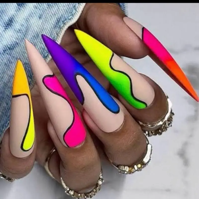10-Piece Handmade Pearl Press-On Nails, Manicure Fake Nails Extension Kit