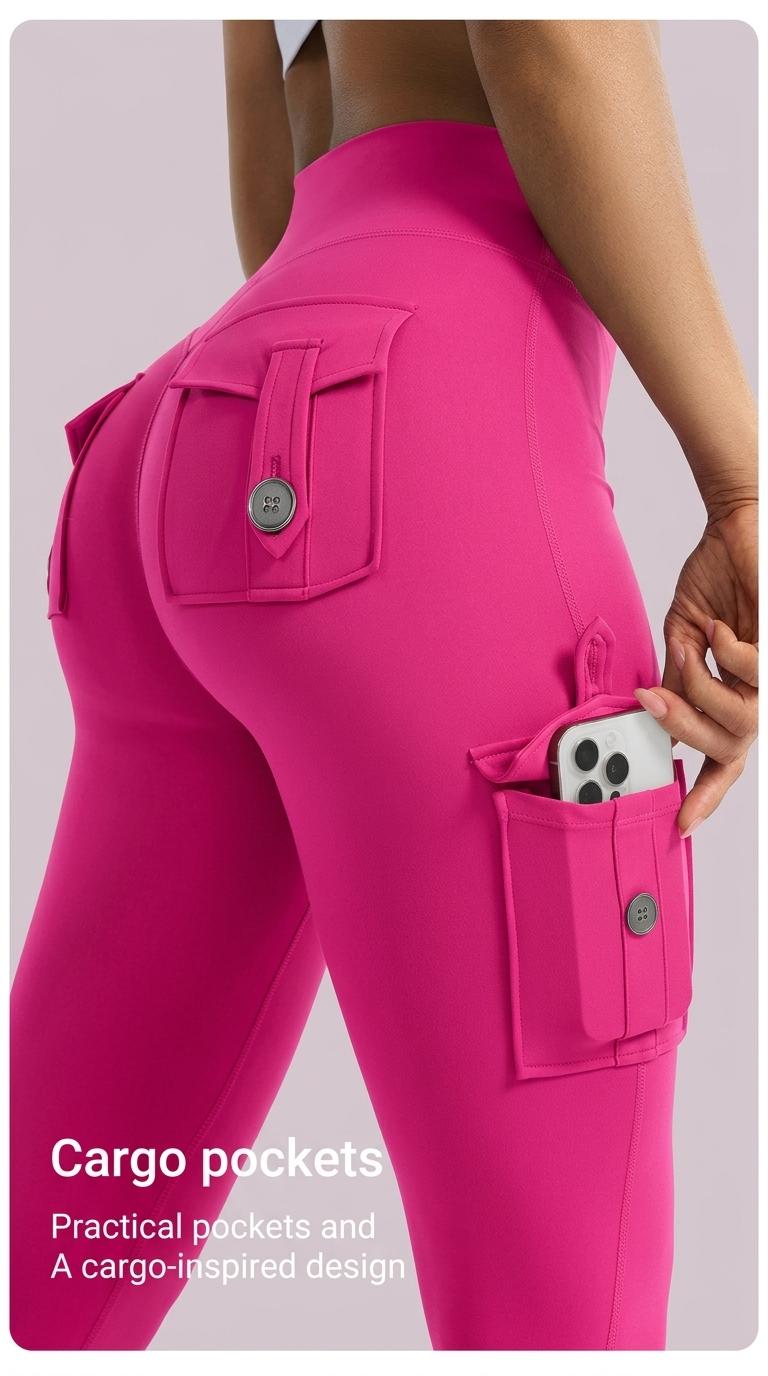 Flare Leggings with Pockets for Women Scrunch Workout Leggings Butt Lifting Gym Yoga Pants for Women Fitness Tights Leggings Hidden Scrunch High Waisted Cargo Gym Yoga No Front Seam Leggings Flared Joggers Fitness Outfit Camouflage Sports Pants