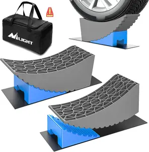 Nilight Camper Leveling Blocks 6 Inch, RV Wheel levelers for Single Dual Axle Travel Trailers, 2 Packs