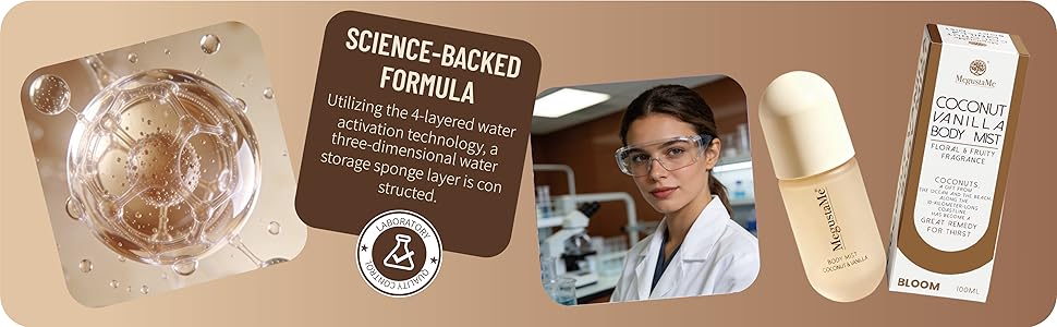 Coconut Vanilla Body Spray | Paraben-Free & Phthalate-Free | Long-Lasting Fresh Fragrance | coconut body spray | vanilla coconut perfumes for women, 3.38 fl oz (100ml)