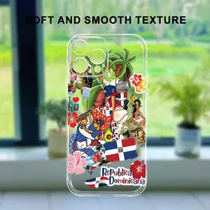 Simple and creative Dominican coconut tree puzzle pattern personality trend hot-selling men and women transparent s